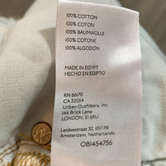 Free People We the Free Makai Distressed Blue Fray Hem Button Fly Denim Shorts - Picture 9 of 11